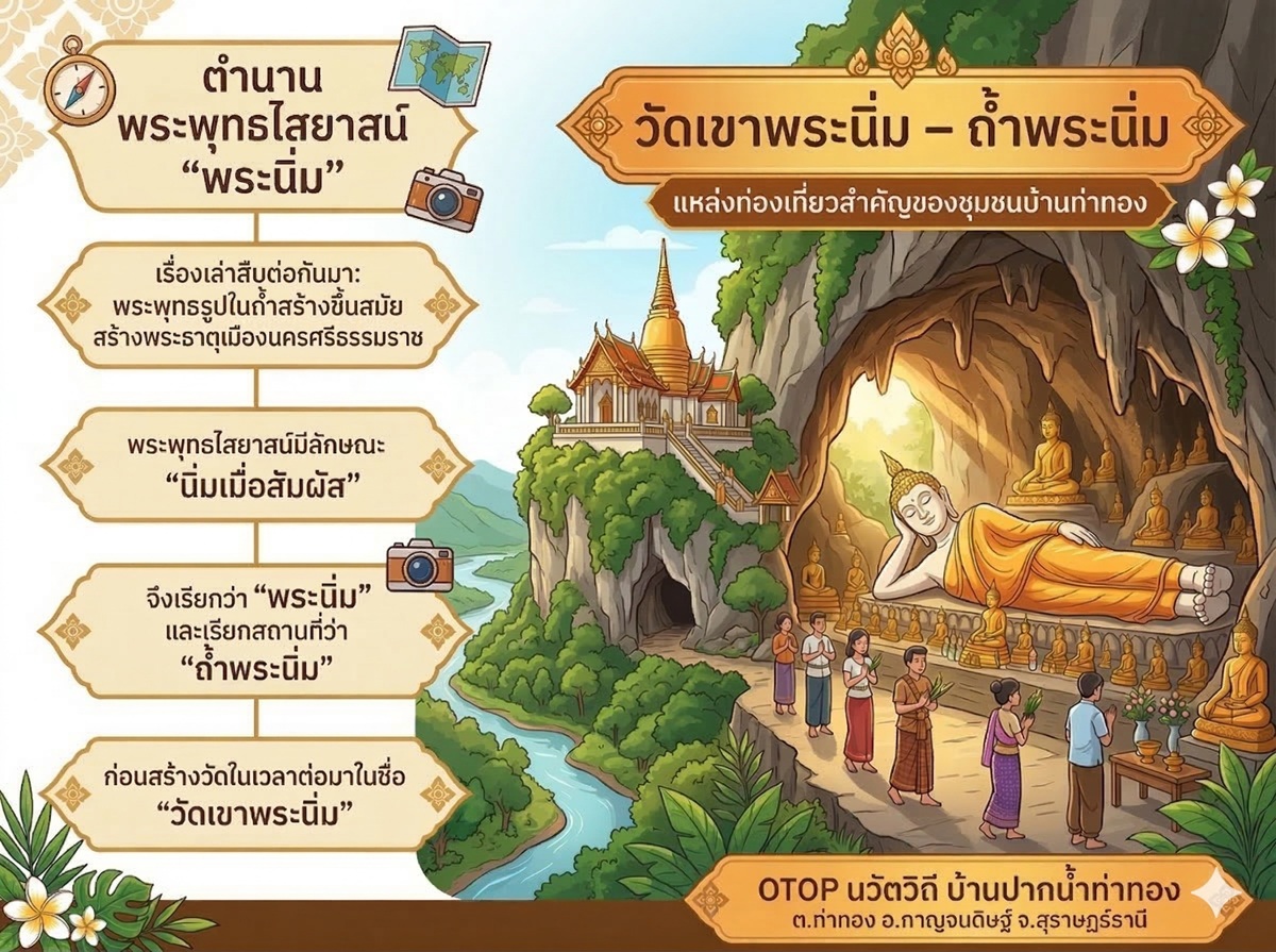  พช.กาญจนดิษฐ์ ชวนคุณมาเปิดประสบการณ์การท่องเที่ยวชุมชนที่เต็มไปด้วยเรื่องราวทางวัฒนธรรมและความงดงามของธรรมชาติ ณ บ้านปากน้ำท่าทอง